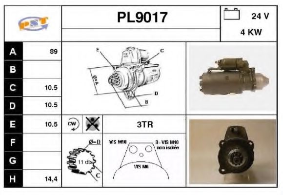 SNRA PL9017 Starter